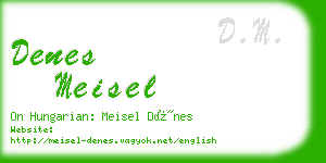 denes meisel business card